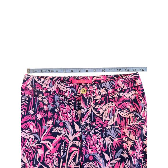 Lilly Pulitzer Navy Pink Resort Swing of Things Kelly Skinny Ankle Pant Size 2 - Picture 9 of 12